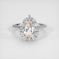 2.24 Ct. Pink Sapphire Ring, 18K White Gold 1