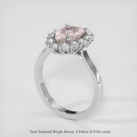 2.24 Ct. Pink Sapphire Ring, 18K White Gold 2