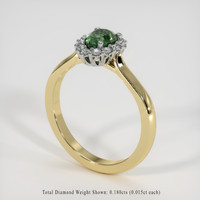 0.61 Ct. Gemstone Ring, 14K White & Yellow 2