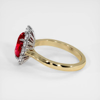 2.04 Ct. Ruby Ring, 14K White & Yellow 4