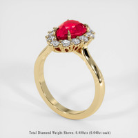 2.03 Ct. Ruby Ring, 14K Yellow Gold 2