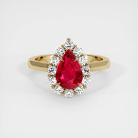 2.04 Ct. Ruby Ring, 14K Yellow Gold 1