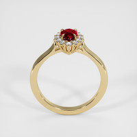 0.48 Ct. Ruby Ring, 14K Yellow Gold 3