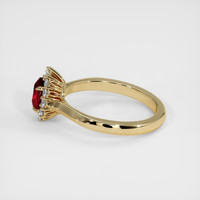 0.48 Ct. Ruby Ring, 14K Yellow Gold 4
