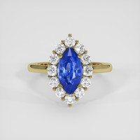 2.07 Ct. Blue Sapphire Ring, 14K Yellow Gold 1