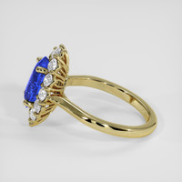 2.07 Ct. Blue Sapphire Ring, 14K Yellow Gold 4