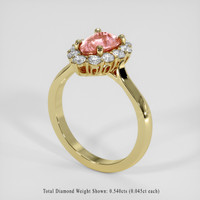 1.62 Ct. Padparadscha Sapphire Ring, 14K Yellow Gold 2