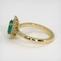 1.03 Ct. Emerald Ring, 18K Yellow Gold 4