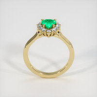 0.86 Ct. Emerald Ring, 18K Yellow Gold 3