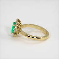 0.86 Ct. Emerald Ring, 18K Yellow Gold 4