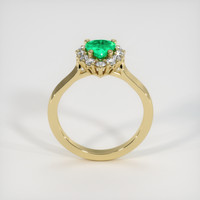 1.01 Ct. Emerald Ring, 18K Yellow Gold 3