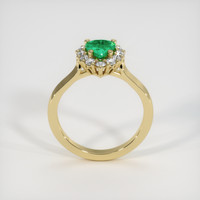 0.81 Ct. Emerald Ring, 18K Yellow Gold 3