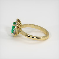 0.81 Ct. Emerald Ring, 18K Yellow Gold 4