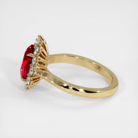 2.04 Ct. Ruby Ring, 18K Yellow Gold 4