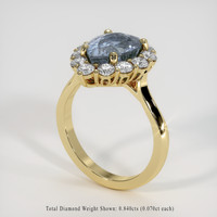3.49 Ct. Blue Sapphire Ring, 18K Yellow Gold 2