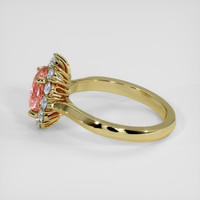 1.62 Ct. Padparadscha Sapphire Ring, 18K Yellow Gold 4