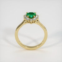 0.68 Ct. Emerald Ring, 18K Yellow Gold 3