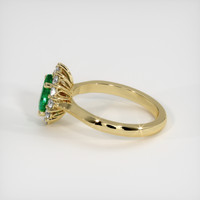 0.68 Ct. Emerald Ring, 18K Yellow Gold 4