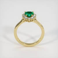 0.82 Ct. Emerald Ring, 18K Yellow Gold 3