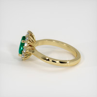 0.82 Ct. Emerald Ring, 18K Yellow Gold 4