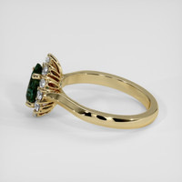 1.12 Ct. Bluish Green Sapphire Ring, 18K Yellow Gold 4