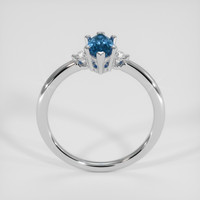 0.86 Ct. Blue Sapphire Ring, Platinum 950 3