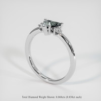 0.65 Ct. Sapphire Ring, Platinum 950 2