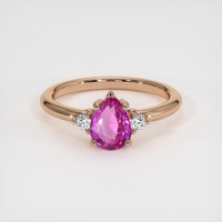 0.99 Ct. Sapphire Ring, 18K Rose Gold 1