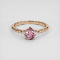 1.01 Ct. Pink Sapphire Ring, 18K Rose Gold 1