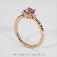 1.01 Ct. Pink Sapphire Ring, 18K Rose Gold 2