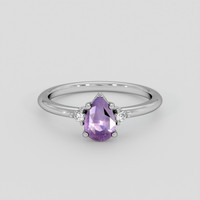 0.94 Ct. Pinkish Purple Spinel Ring, Silver 1