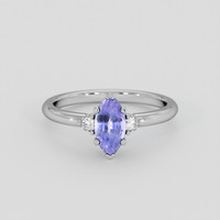 1.05 Ct. Purple Sapphire Ring, Silver 1