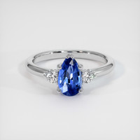 1.13 Ct. Blue Sapphire Ring, 10K White Gold 1