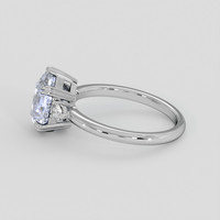 3.70 Ct. Blue Sapphire Ring, 10K White Gold 4