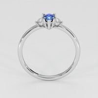 0.63 Ct. Blue Sapphire Ring, 14K White Gold 3