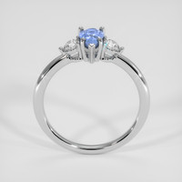 0.99 Ct. Blue Sapphire Ring, 14K White Gold 3