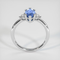 1.36 Ct. Blue Sapphire Ring, 14K White Gold 3