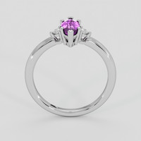 0.90 Ct. Pinkish Purple Sapphire Ring, 14K White Gold 3