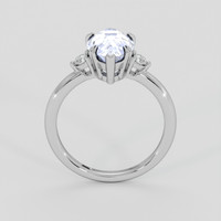 3.70 Ct. Blue Sapphire Ring, 14K White Gold 3