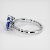 1.13 Ct. Blue Sapphire Ring, 18K White Gold 4