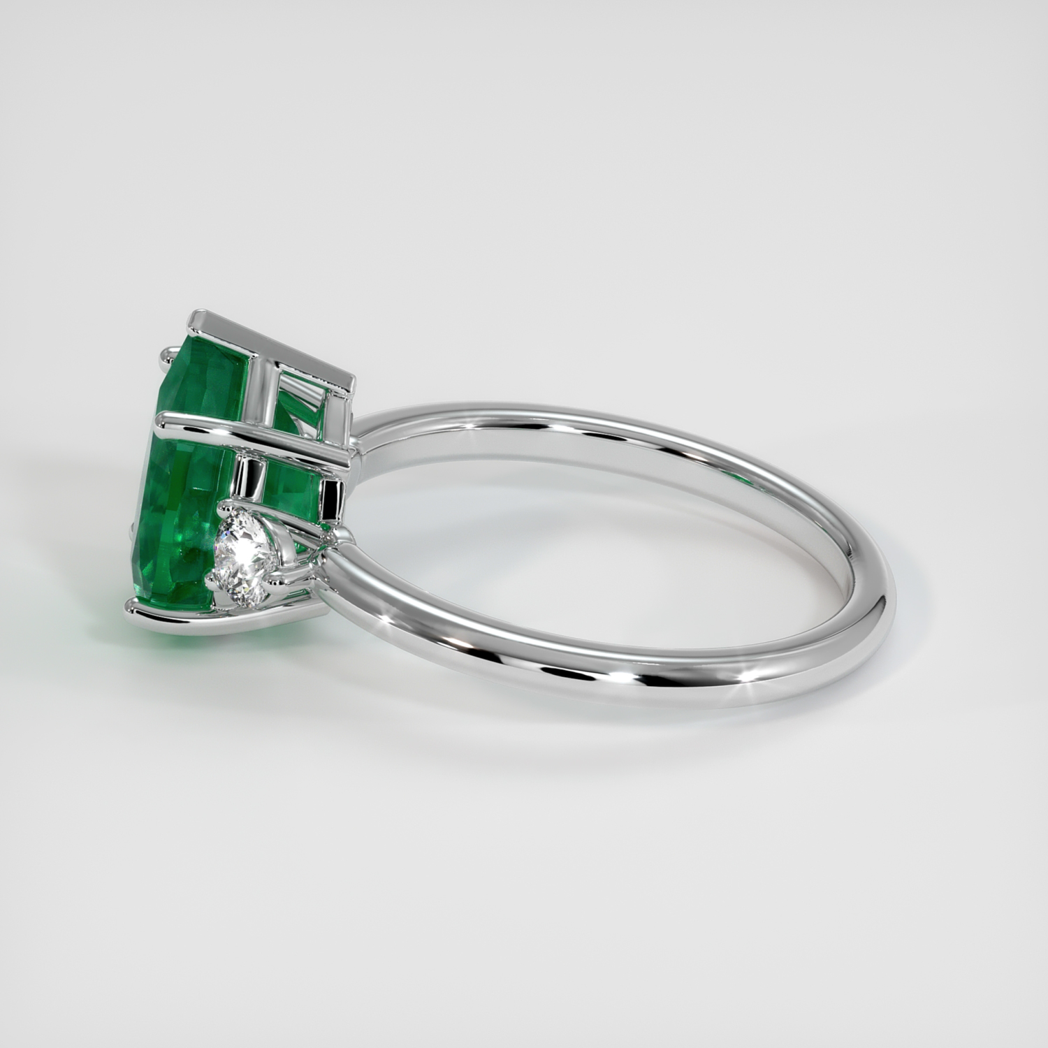 Emerald Ring 2.28 Ct. 18K White Gold | The Natural Emerald