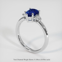 1.20 Ct. Sapphire Ring, 18K White Gold 2