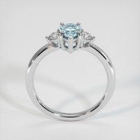 0.91 Ct. Greyish Blue Sapphire Ring, 18K White Gold 3