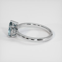 0.91 Ct. Greyish Blue Sapphire Ring, 18K White Gold 4