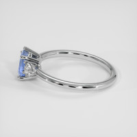 0.99 Ct. Blue Sapphire Ring, 18K White Gold 4