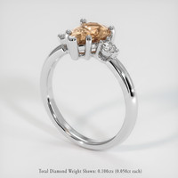 1.13 Ct. Sapphire Ring, 18K White Gold 2