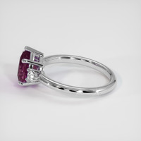 2.03 Ct. Pinkish Purple Sapphire Ring, 18K White Gold 4