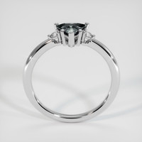 0.65 Ct. Grey Sapphire Ring, 18K White Gold 3