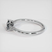 0.65 Ct. Grey Sapphire Ring, 18K White Gold 4