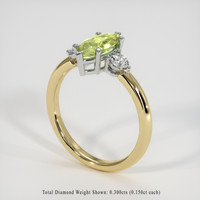 1.09 Ct. Gemstone Ring, 14K White & Yellow 2